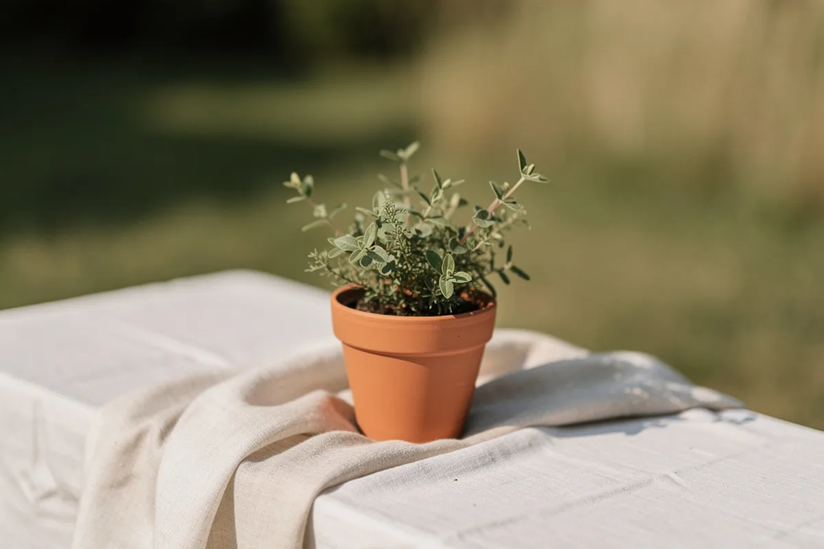 Weiche Grün- und Sonnenlicht-Töne mit dezenten Garten- und Outdoor-Assoziationen, ohne erkennbare Personen – symbolisch für eine Gartenparty.