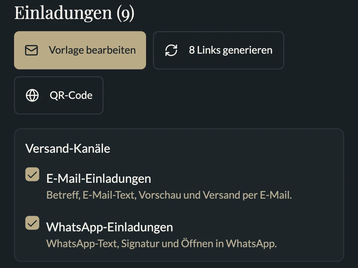 Digitale Einladungen erstellen – mit Rückmeldung – Mein Feierplaner